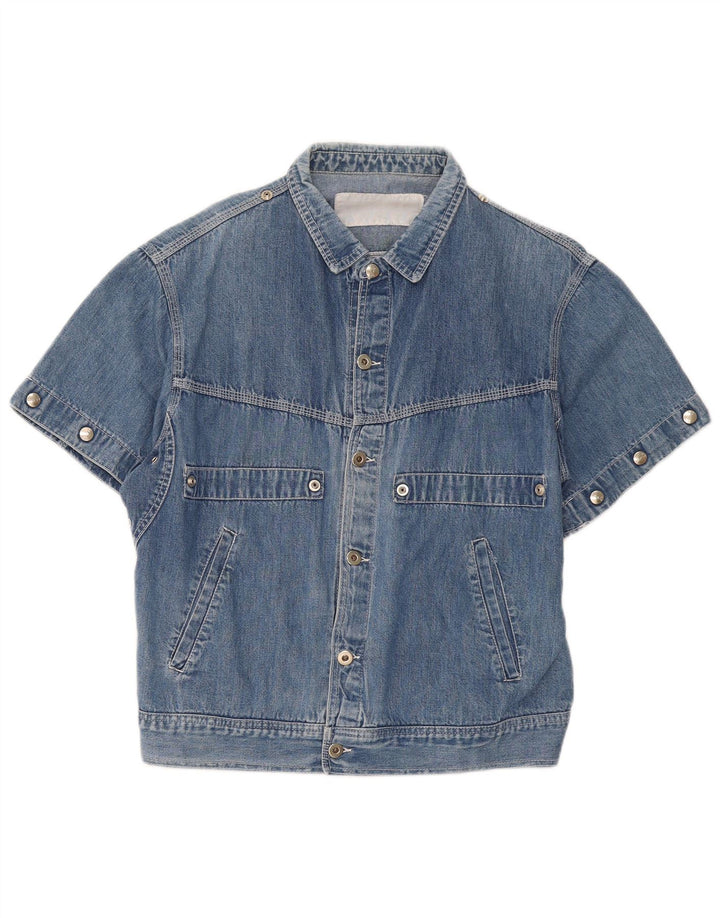 Lemon Camisa Vaquera De Manga Corta Azul Medio Hombre