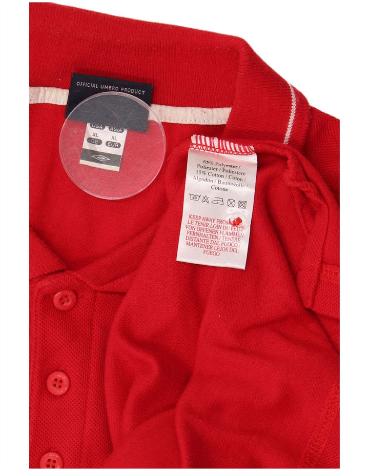 Polo Umbro Hombre XL Poliéster Rojo