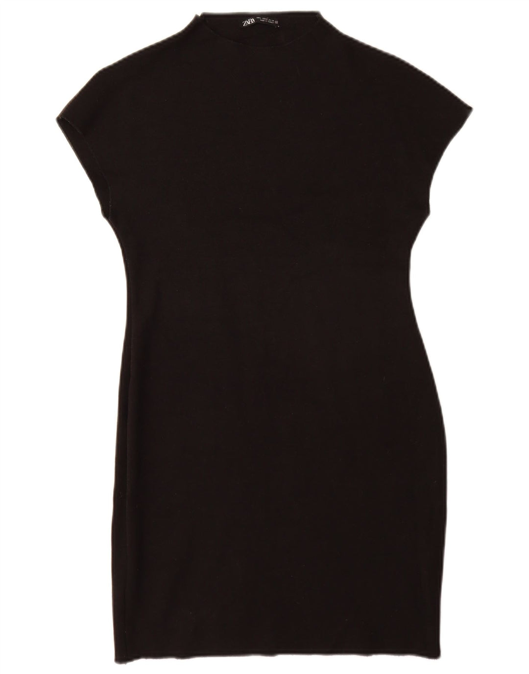 ZARA Womens Bodycon Dress UK 14 Large Black Viscose