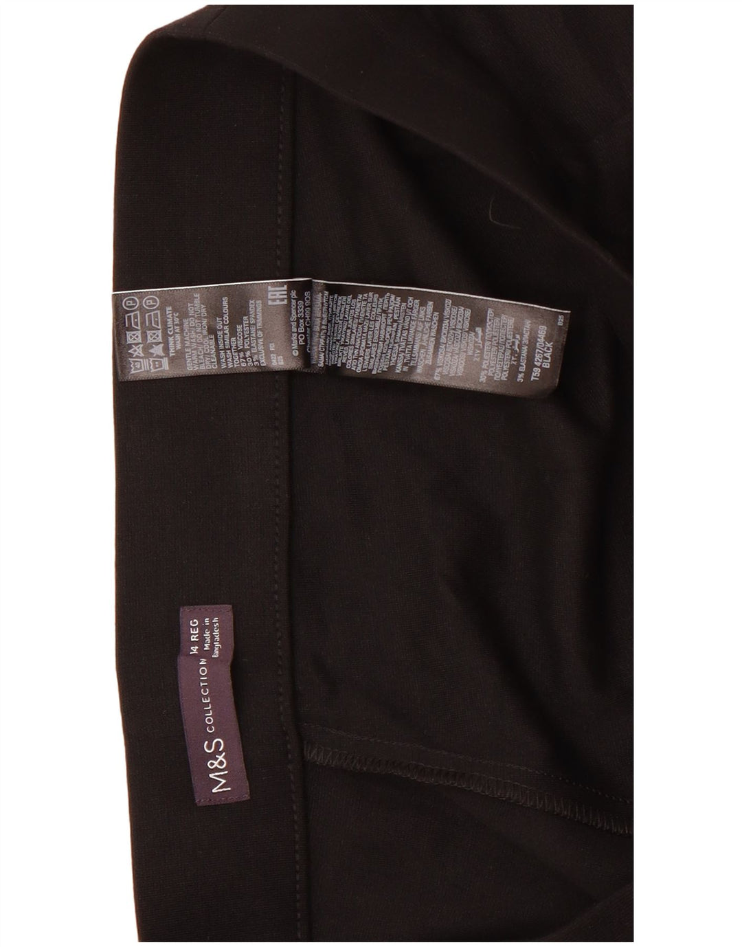 Marks & Spencer Leggings para mujer UK 44 Large Viscosa negra