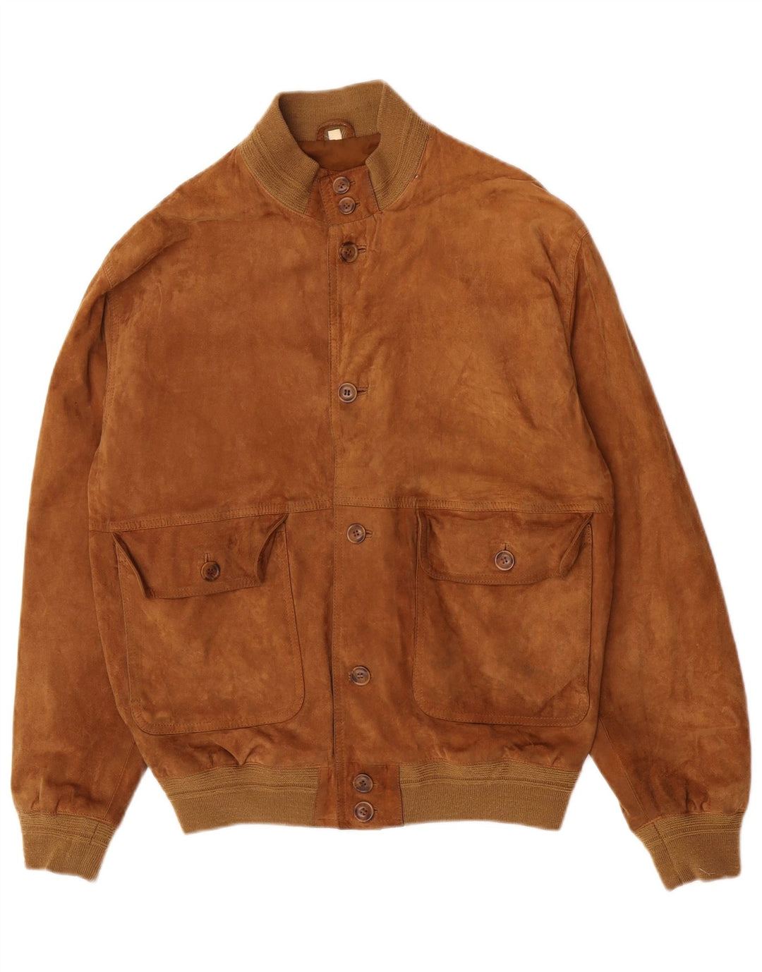 Vintage hombres ante bomber chaqueta IT 50 marrón grande