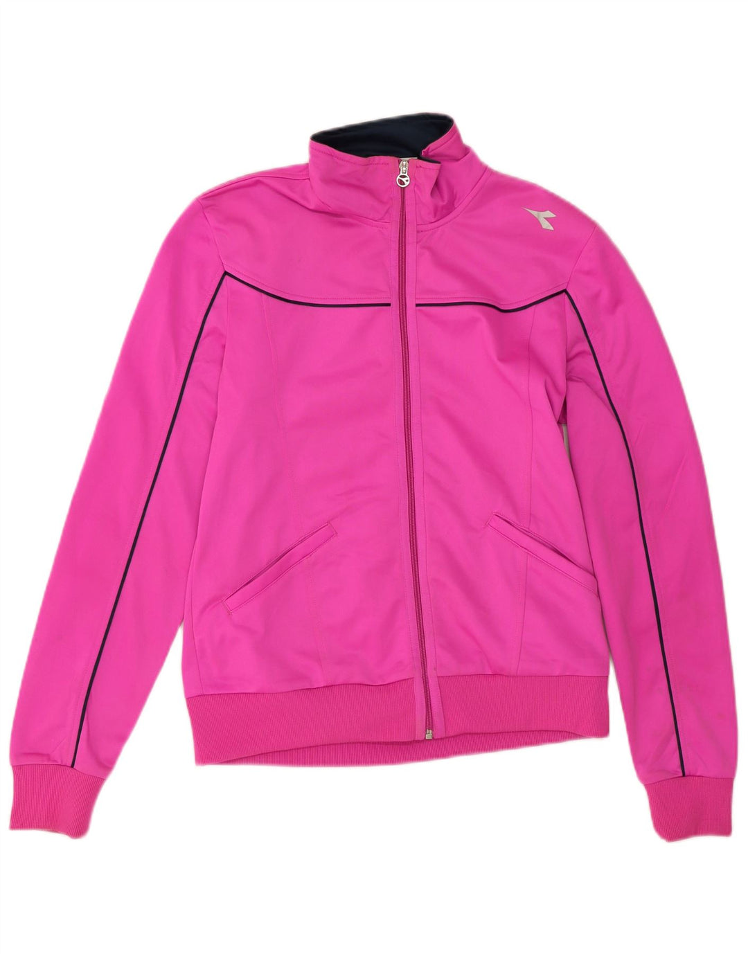 Diadora Chaqueta de chándal para mujer UK 44 Poliéster rosa medio