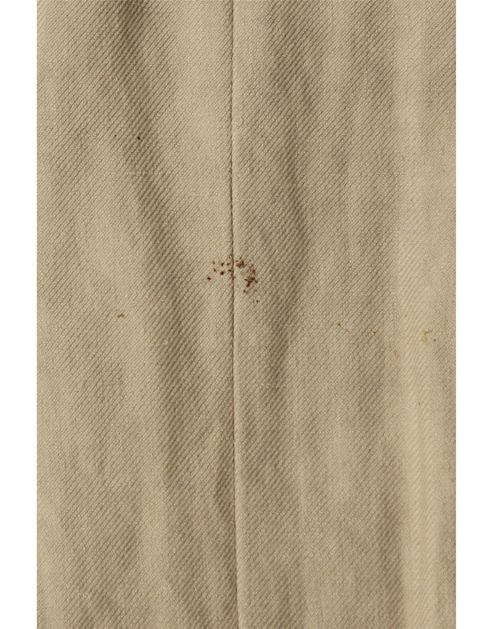 Zara Mujer Abrigo Cruzado UK 6 XS Lino Beige