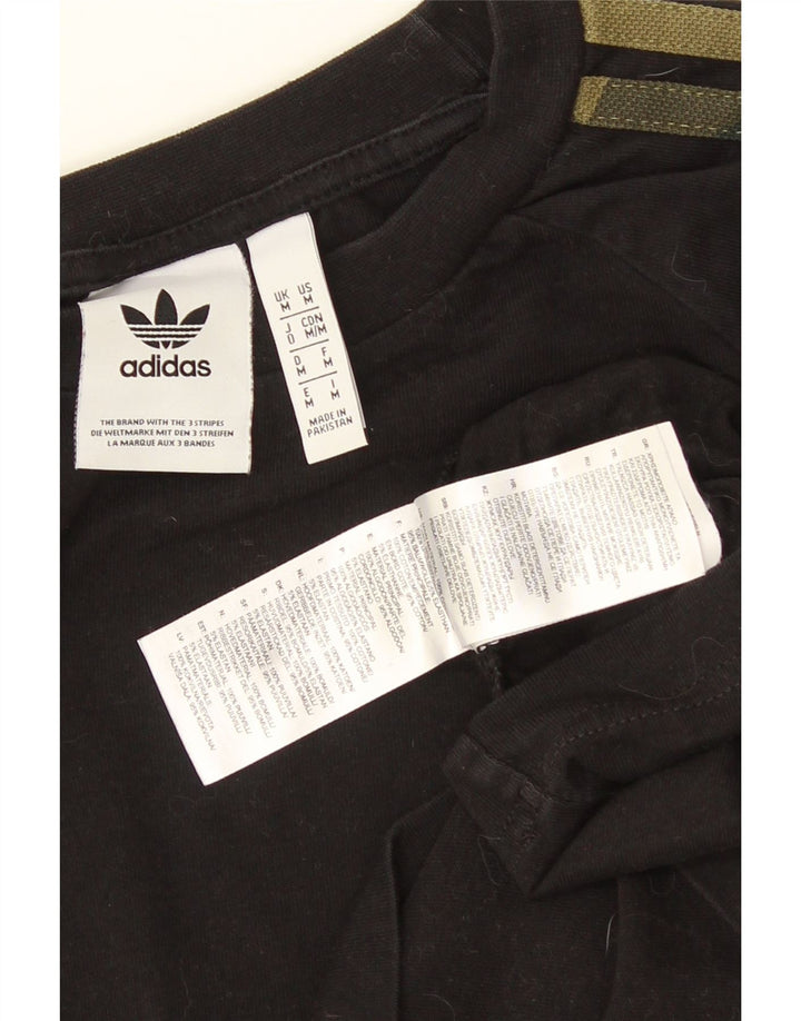 ADIDAS Hombre Top Manga Larga Medio Algodón Negro