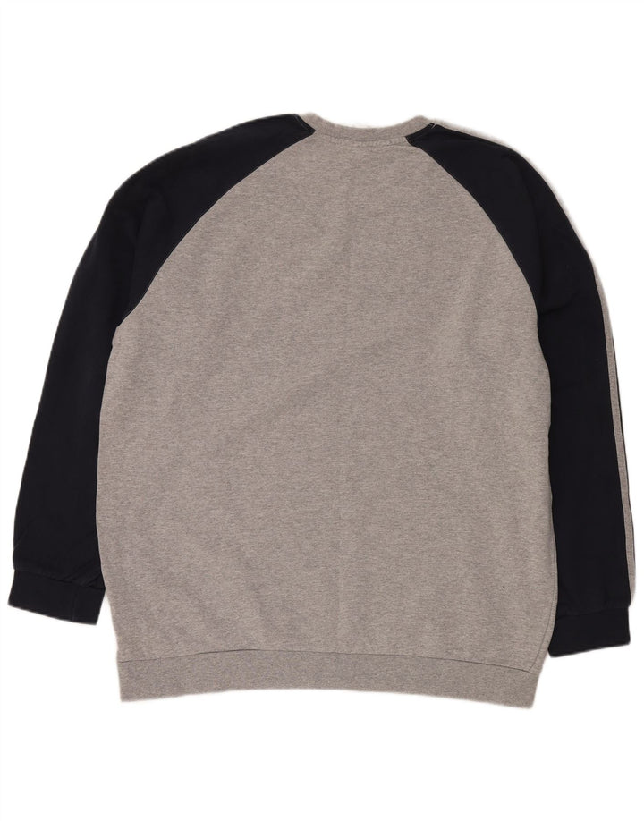 ADIDAS Sudadera para hombre Jumper 2XL Gris Colorblock Algodón