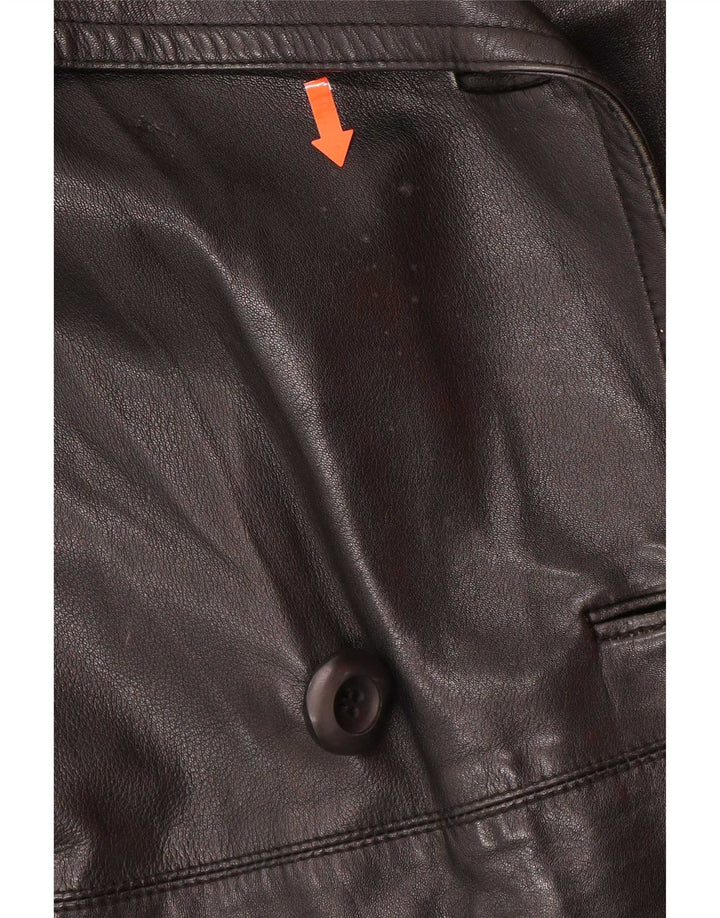 Vintage mujer oversize chaqueta militar de doble pecho IT 42 Medio Negro