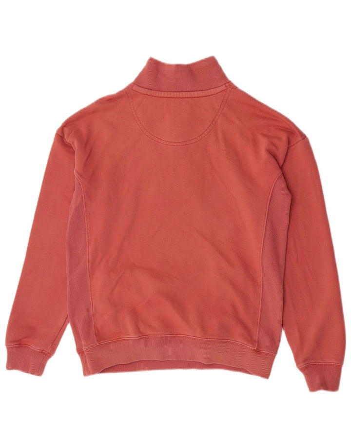 Fat Face Sudadera extragrande con cuello y cremallera para mujer, talla 10, color rosa