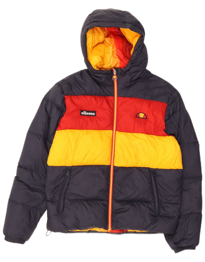 Chaqueta acolchada Heritage para hombre Ellesse UK 36 Small Azul marino Colorblock
