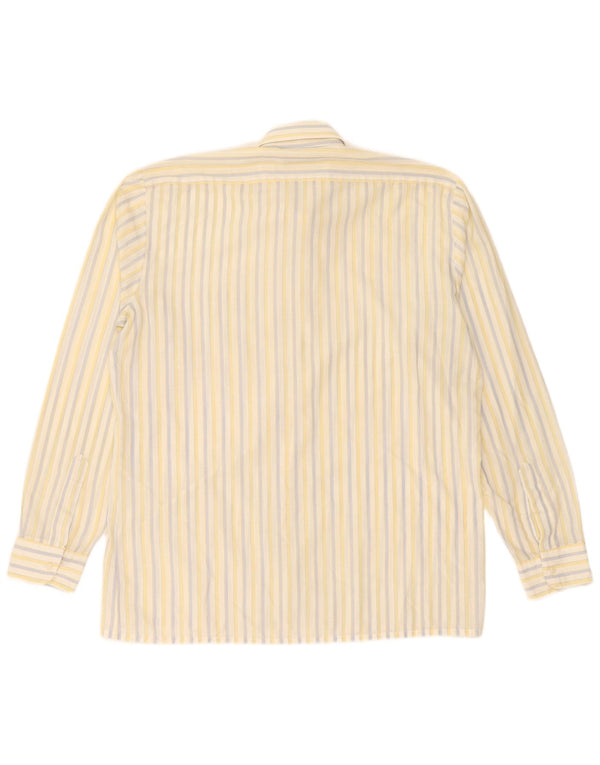 Camisa vintage para hombre talla 39 rayas amarillas medianas