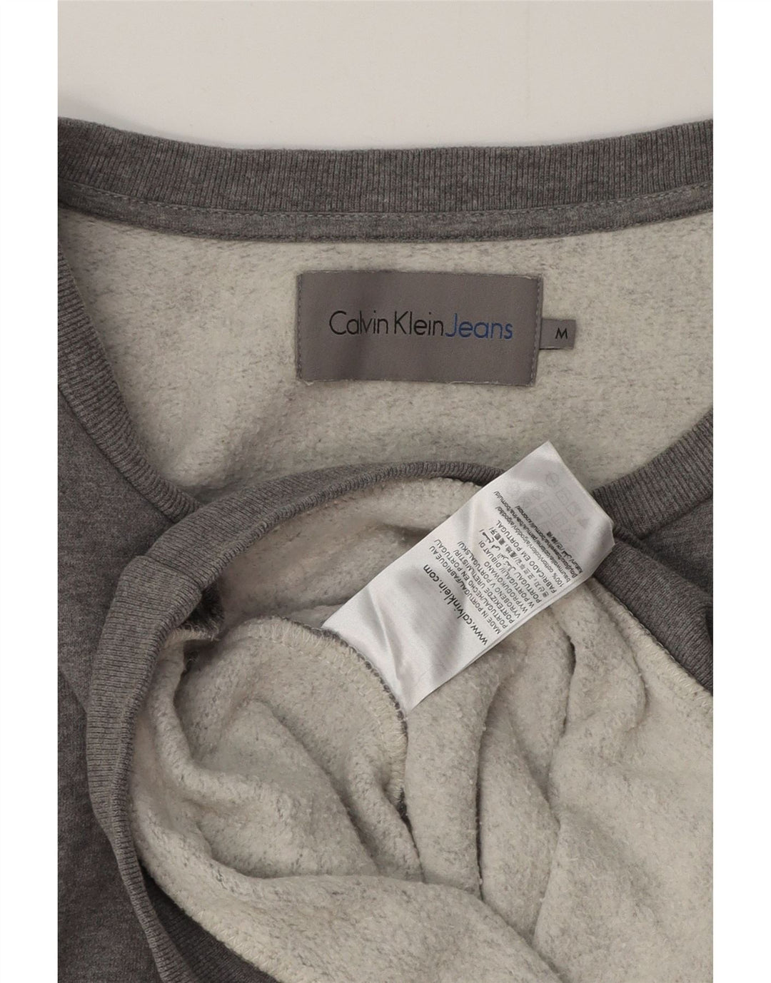 Calvin Klein Jeans Sudadera para mujer Jumper UK 14 Gris medio moteado