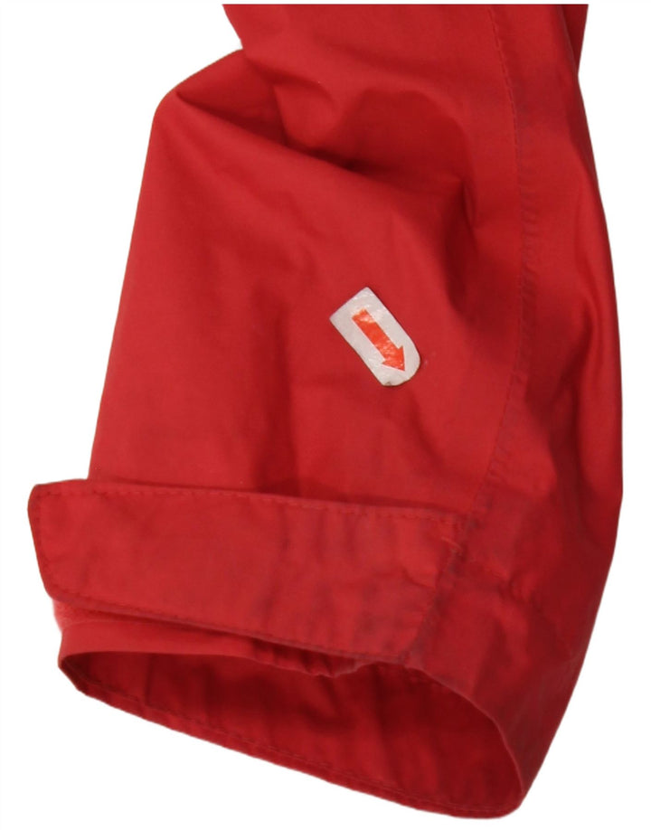 COLUMBIA Chaqueta impermeable con capucha para mujer UK 12 Medium Red Nylon