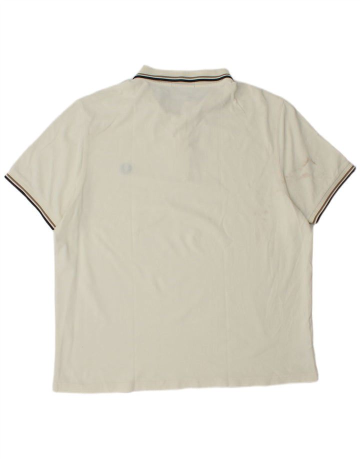 Fred Perry Polo Para Hombre 3XL Algodón Blanco Roto