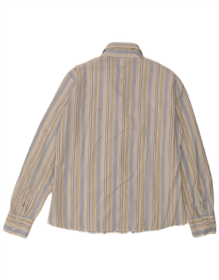 Camisa Lacoste Mujer Talla 44 Grande Algodón Rayas Multicolor