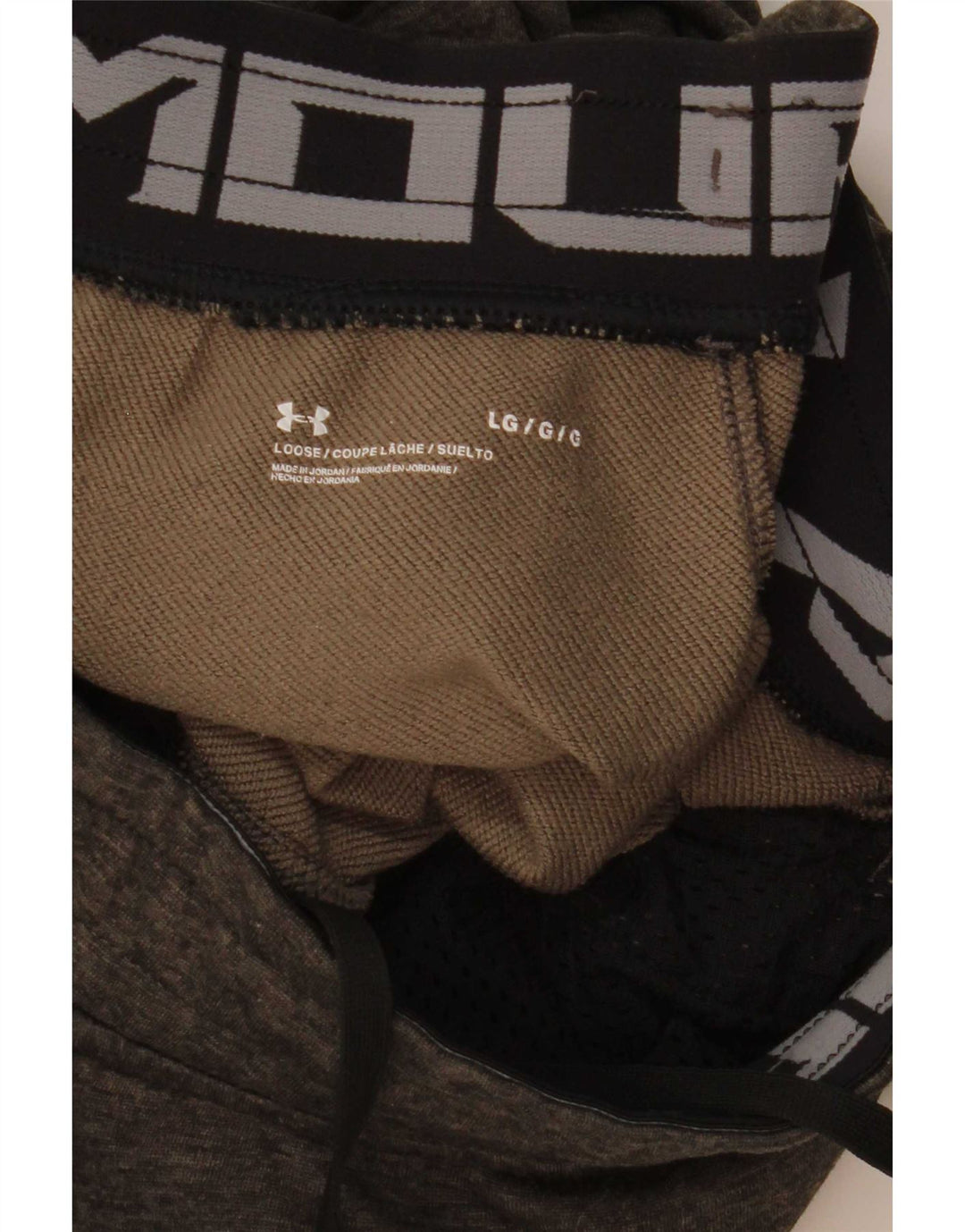 Under Armour Pantalones cortos deportivos para hombre, color gris grande, color block