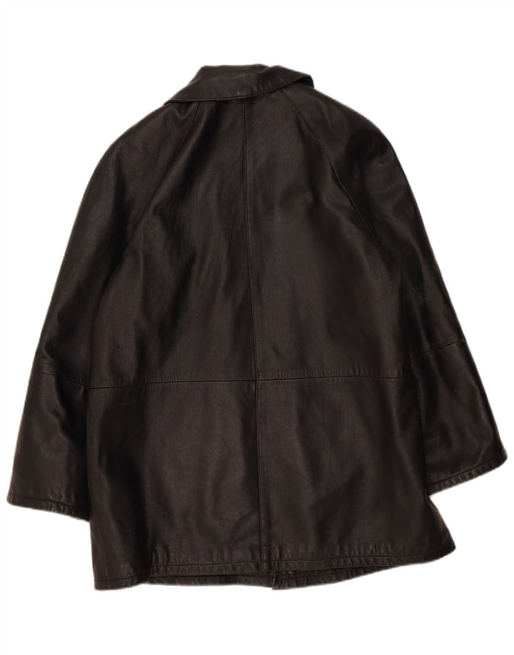 Conbipel Abrigo de cuero holgado para mujer IT 44 Medium Black