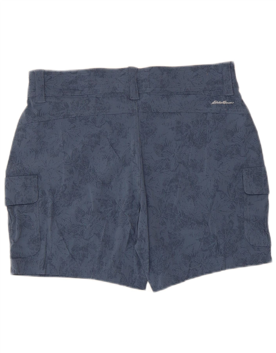 Eddie Bauer Pantalones cortos cargo para mujer US 10 Large W32 Nylon floral azul