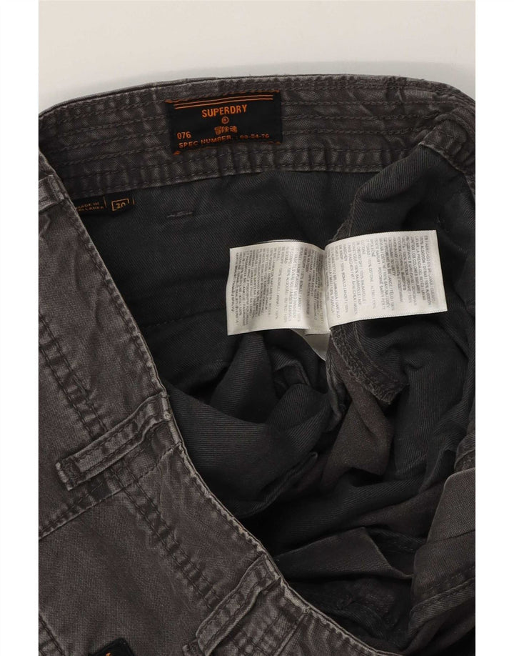Superdry Shorts Cargo Para Hombre W30 Algodón Gris Medio