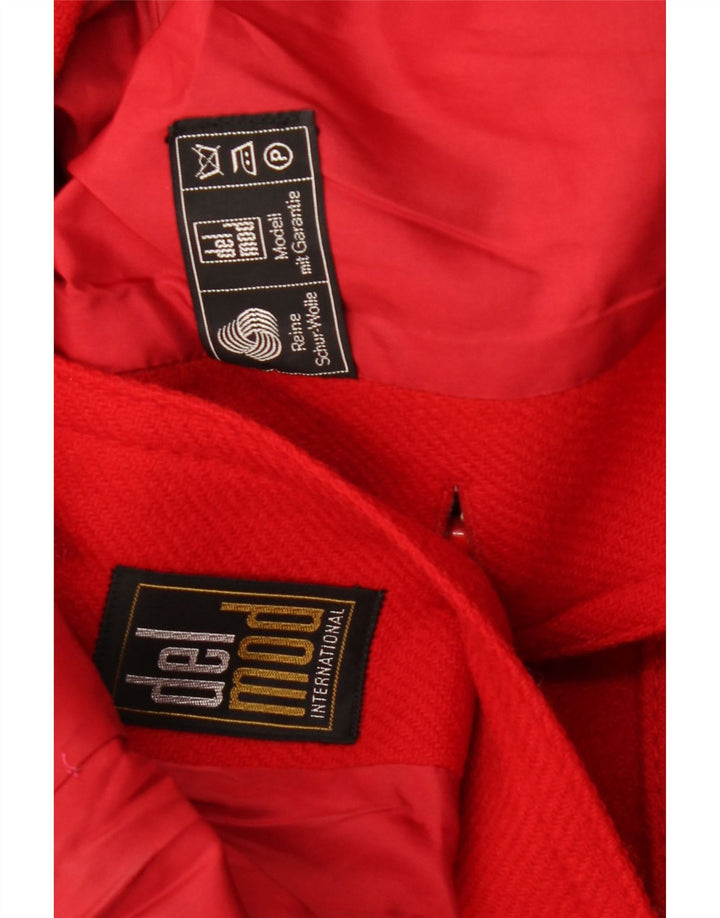 DEL MOD Abrigo para mujer UK 12 Lana roja mediana