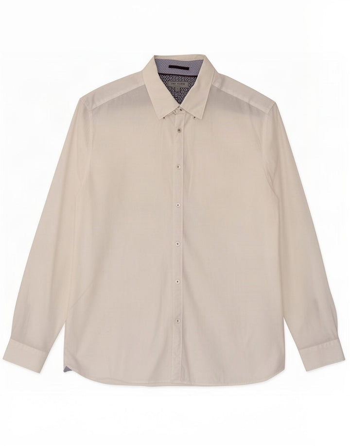 Ted Baker Camisa para hombre Talla 6 2XL Algodón blanco