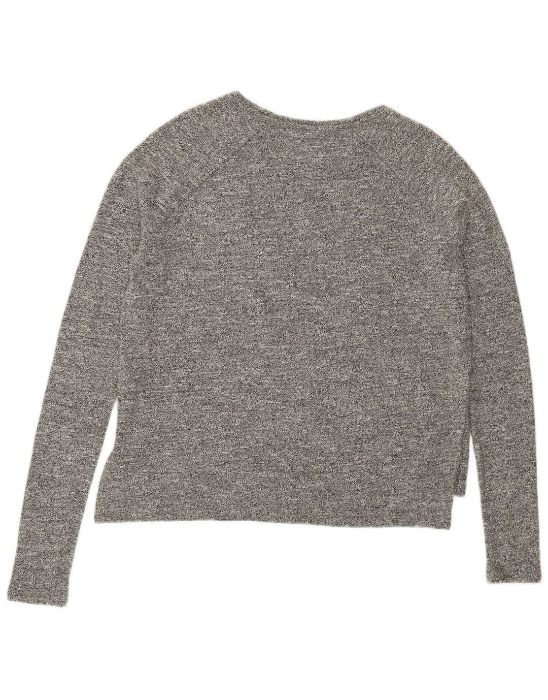 SUPERDRY Top gráfico extragrande para mujer, manga larga, talla 40, algodón gris pequeño