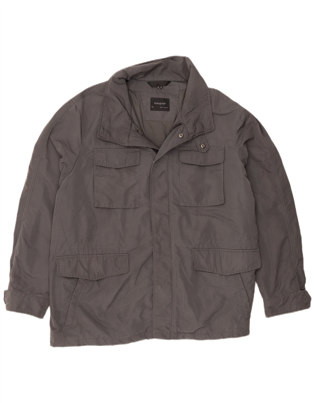 Marks & Spencer Chaqueta utilitaria para hombre UK 46 3XL Poliéster gris