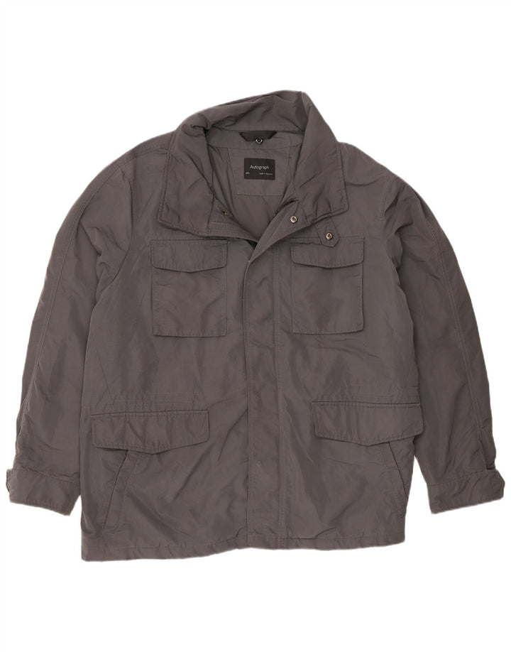 Marks & Spencer Chaqueta utilitaria para hombre UK 46 3XL Poliéster gris