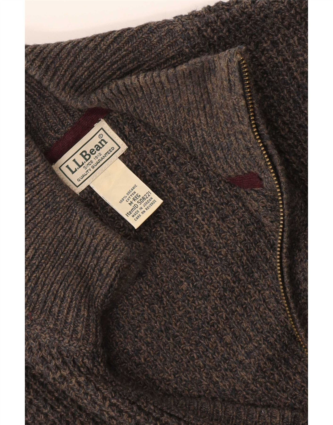 L.L.Bean Suéter tipo cárdigan para hombre Algodón gris medio