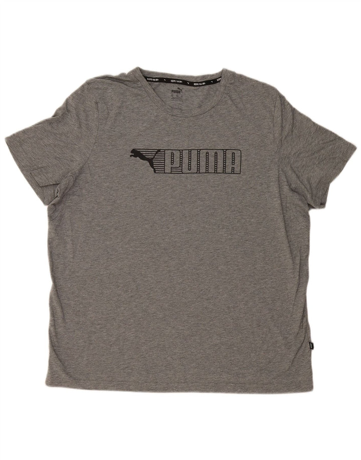 PUMA Mens Graphic T-Shirt Top 2XL Grey