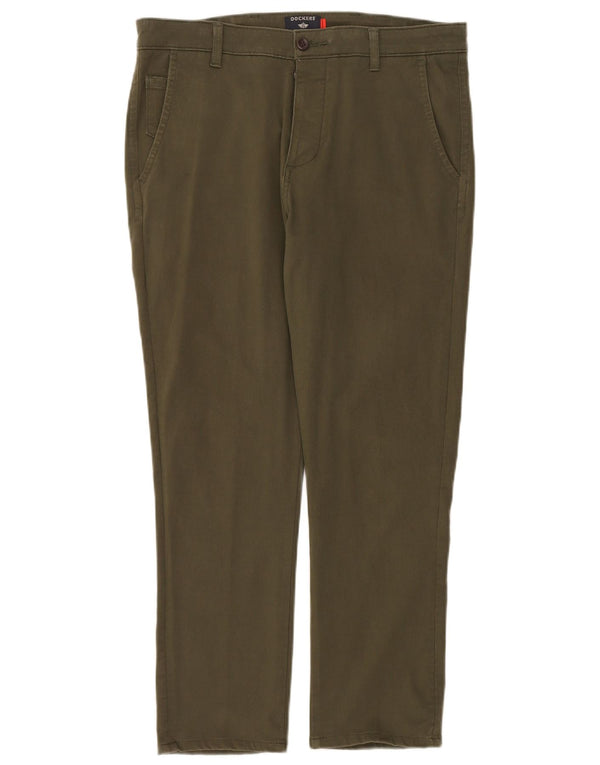 Dockers Pantalones chinos ajustados para hombre W32 L28 Algodón caqui
