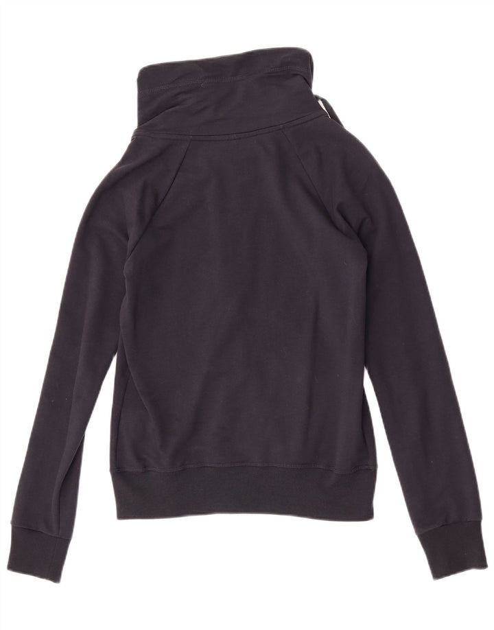 Converse Mujer Chándal Top Chaqueta Reino Unido 12 Medio Azul Marino Algodón