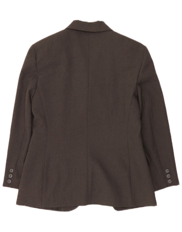 Benetton Blazer De 3 Botones Mujer IT 44 Poliéster Gris Medio