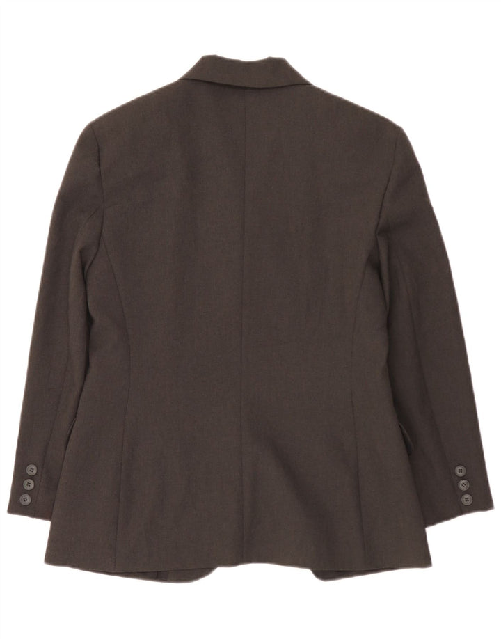 Benetton Blazer De 3 Botones Mujer IT 44 Poliéster Gris Medio
