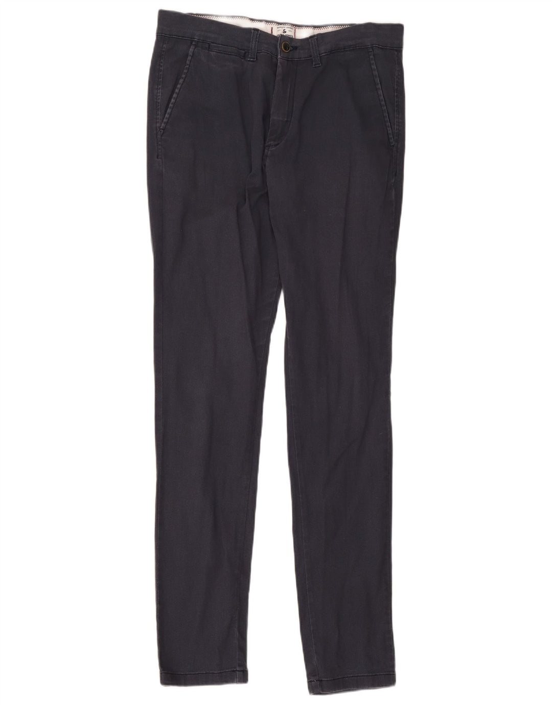 Jack & Jones Mens Marco Slim Chino Pantalones W33 L36 Poliéster azul marino