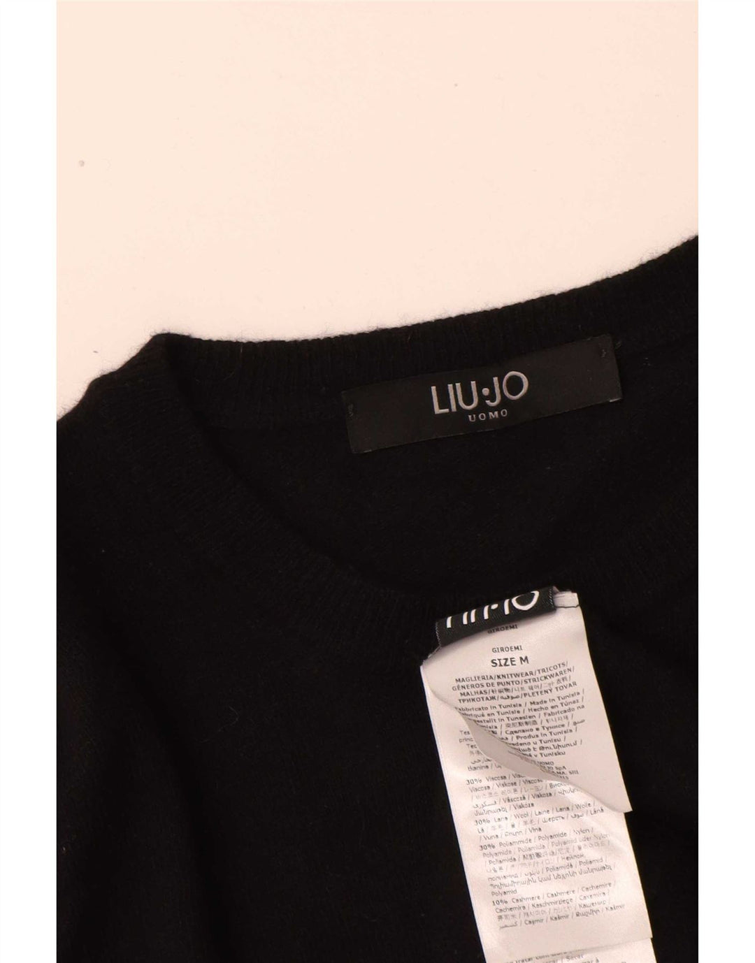 Jersey Liu Jo Hombre con Cuello Barco De Viscosa Negro Mediano