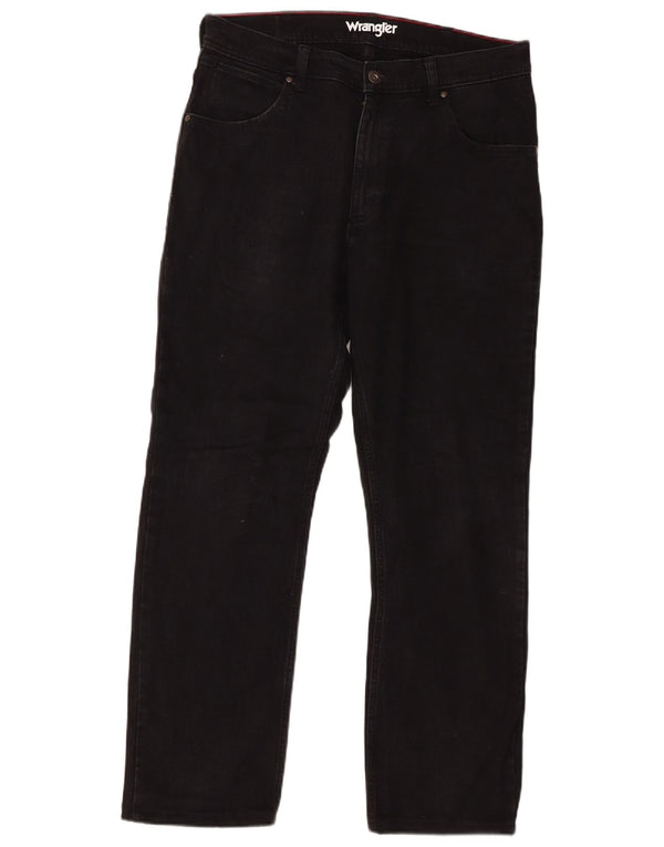 Wrangler Vaqueros rectos para hombre W34 L29 Algodón negro