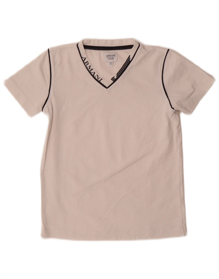 Armani Camiseta gráfica para niños 9-10 años Blanco