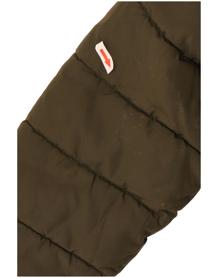 Mountain Warehouse Chaqueta acolchada con capucha para niña 12-13 años Caqui Poliéster