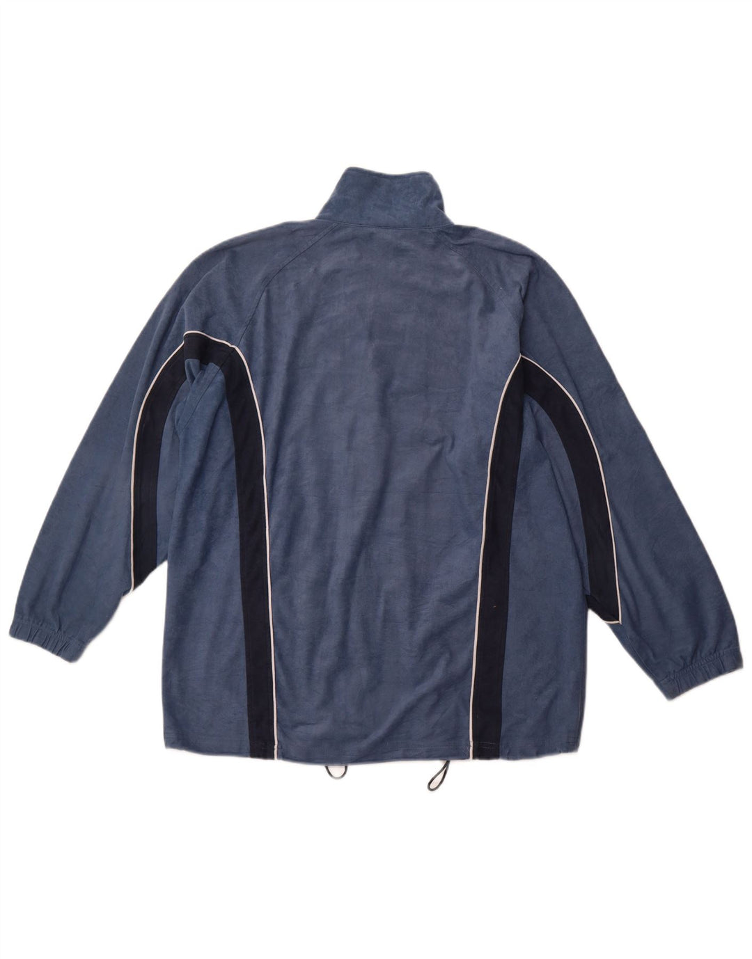 ASICS Chaqueta de chándal de terciopelo para hombre XL Azul marino Colorblock