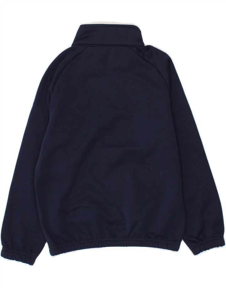 KAPPA Boys Zip Neck Sweatshirt Jumper 7-8 Years Navy Blue Polyester Vintage Kappa and Second-Hand Kappa from Messina Hembry 