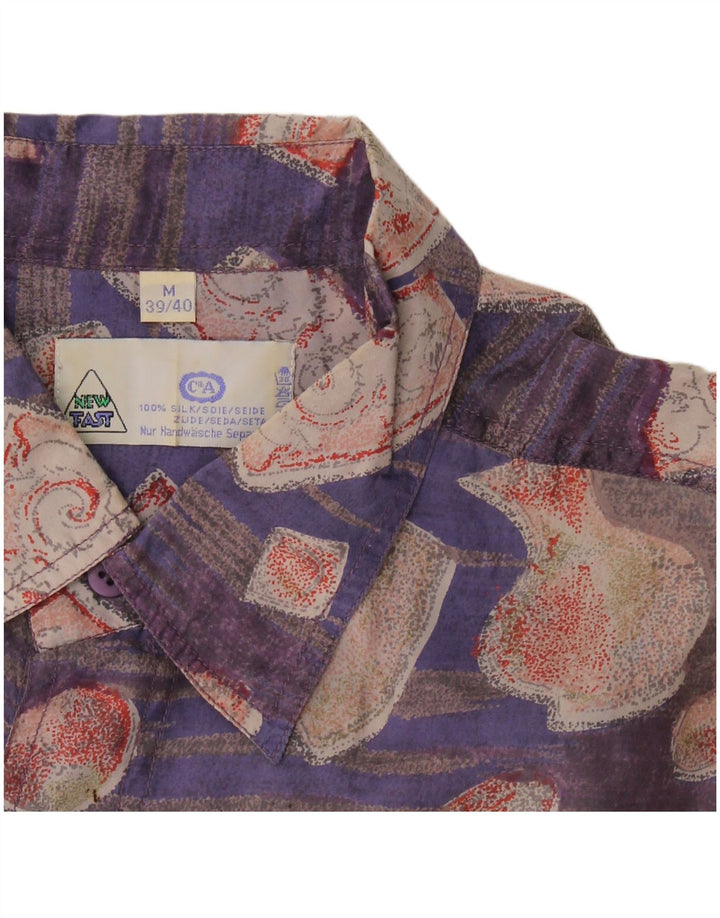 Nuevo Camisa rápida de manga corta para hombre, talla 39/40, seda de retales