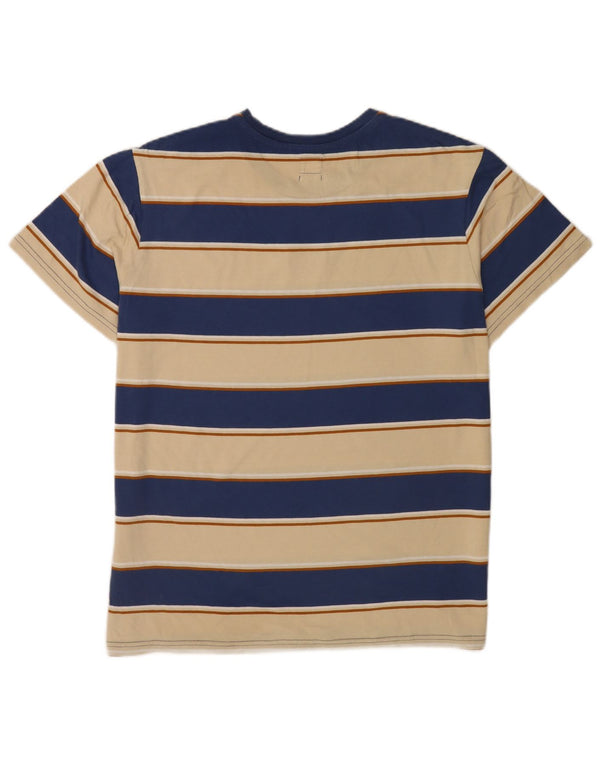 Levi's Camiseta de ajuste relajado para hombre Top grande de algodón a rayas beige