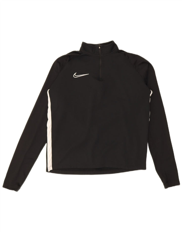 Nike Dri Fit - Chándal con cremallera y cuello para hombre, talla mediana, color negro