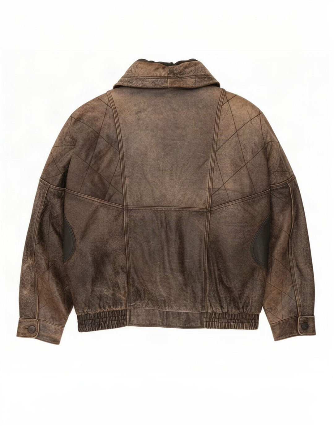 Rover&Lakes Chaqueta de cuero para hombre IT 52 XL Marrón