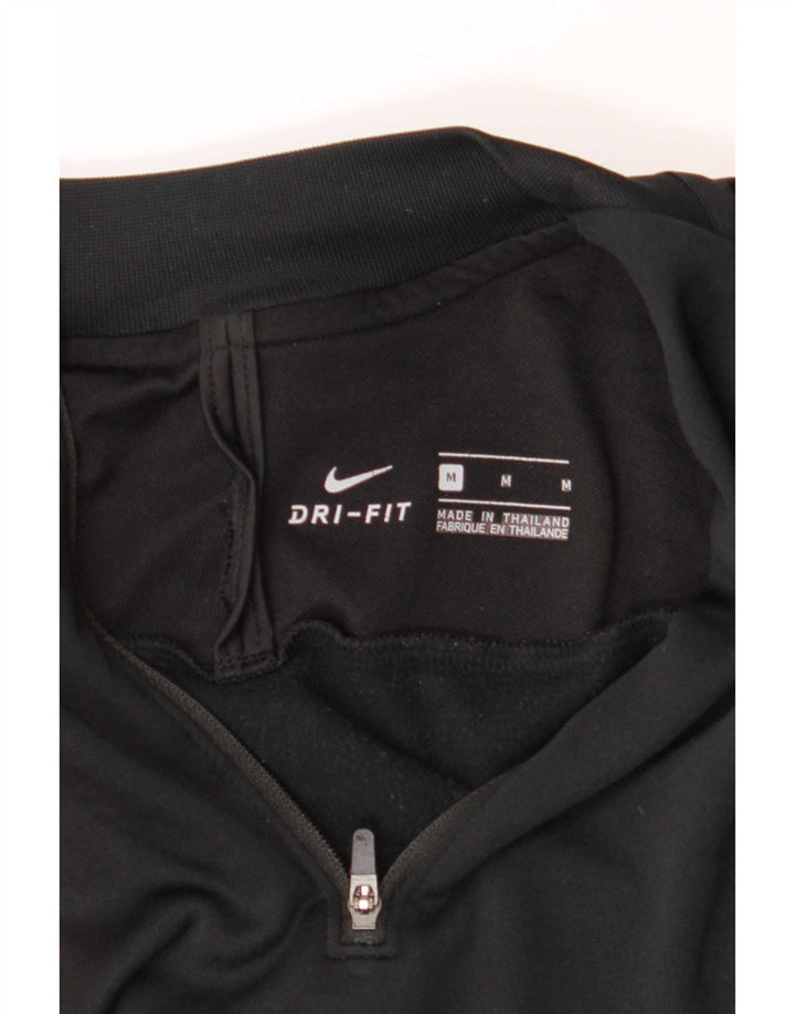 Nike Dri Fit - Chándal con cremallera y cuello para hombre, color negro mediano