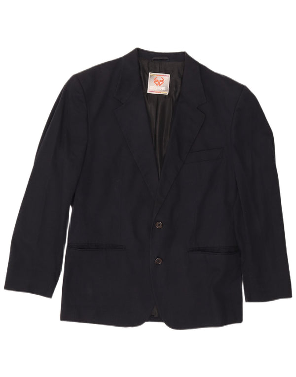Stefanel Chaqueta tipo blazer de 2 botones para hombre UK 38 Medium Azul marino Algodón