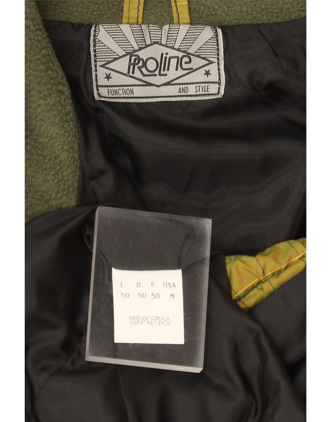 Proline - Chaqueta anorak holgada para hombre IT 50 grande de poliamida a rayas amarillas