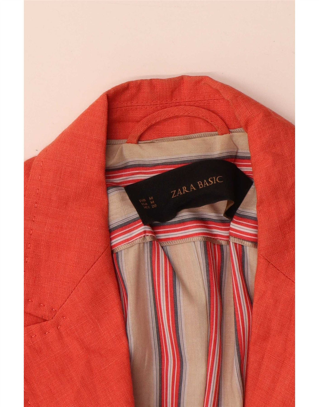 Zara Chaqueta Blazer De 1 Botón para Mujer UK 42 Naranja Mediana