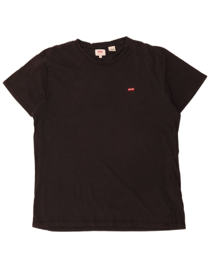 Levi's Hombre Camiseta Top XL Algodón Negro