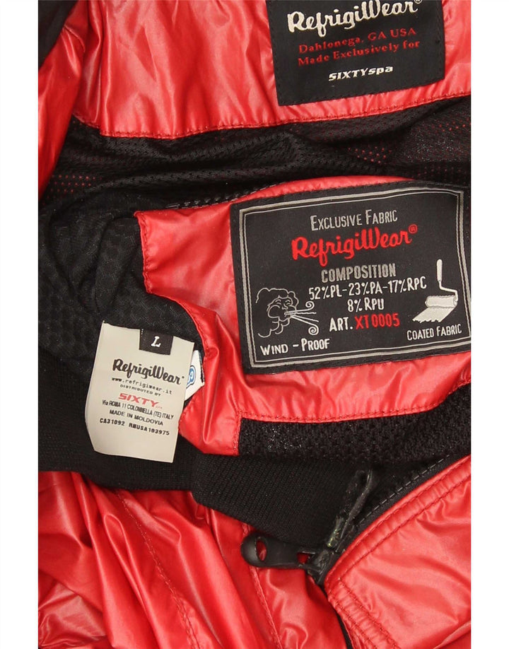 Refrigiwear Chaqueta bomber para hombre Sixty spa UK 40 Large Red Colourblock