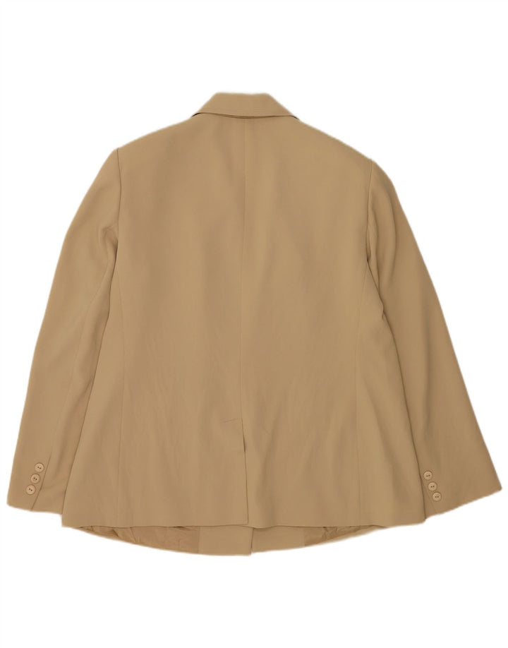 Luisa Spagnoli Chaqueta Blazer de 3 Botones para Mujer IT 50 XL Poliéster Beige